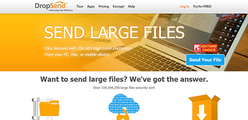 DropSend, büyük dosyaları ücretsiz olarak göndermenizi sağlar.